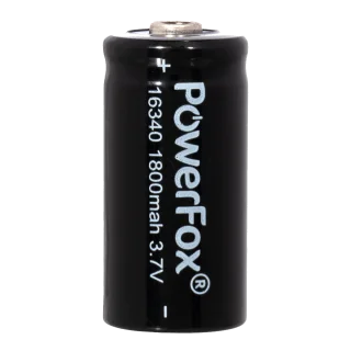 PowerFox 16340 accu, 2 stuks – productfoto 2