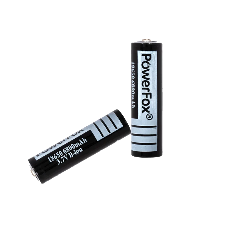 Twee PowerFox 18650 oplaadbare accu’s voor laserpennen