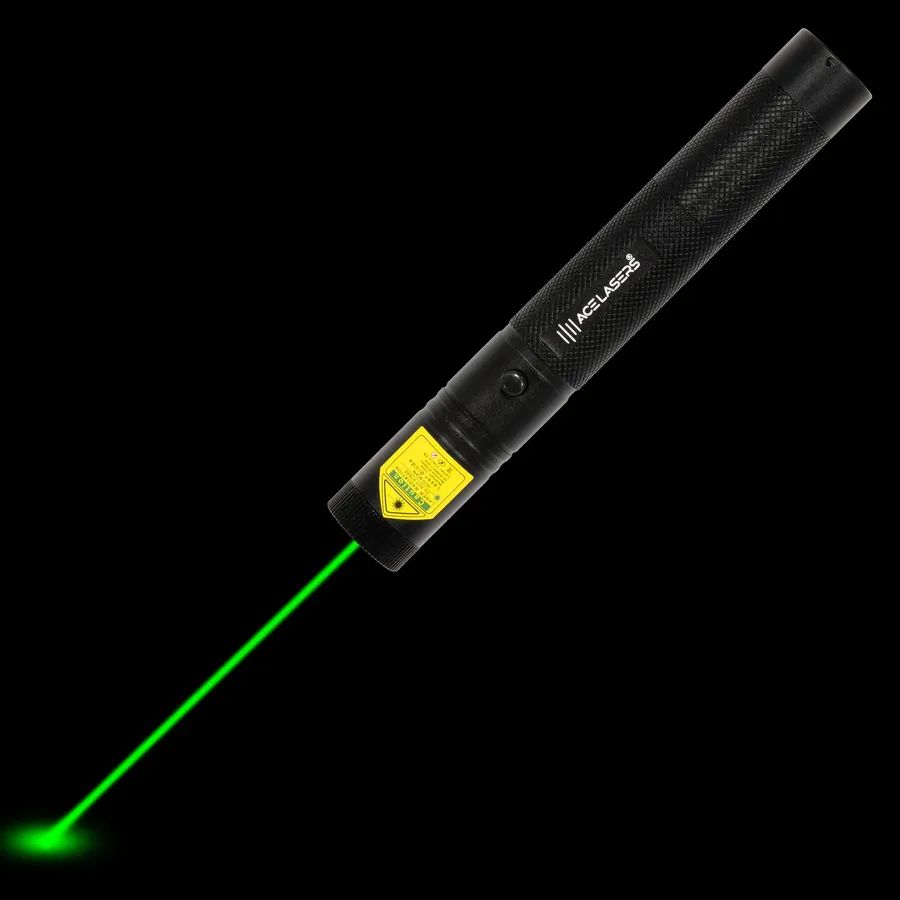 Groene laserpen AGP-3 Pro met zichtbare laserstraal in het donker
