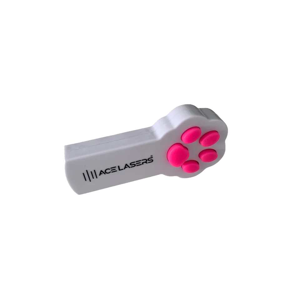ACE Lasers rode-stiplaser om met kat of hond te spelen, witte behuizing