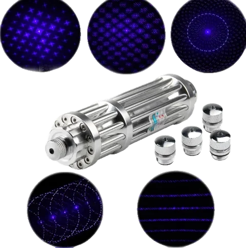 Violette laser VEX-1000 Pro met de geprojecteerde sterren- en patrooneffecten