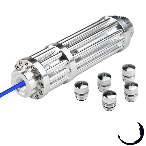 Violette laser VEX-1000 Pro met laserstraal en patroonkapjes